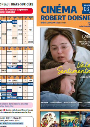 Programme cinéma – 3 au 23 septembre