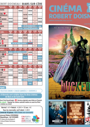 Programme cinéma – 19 novembre au 16 décembre