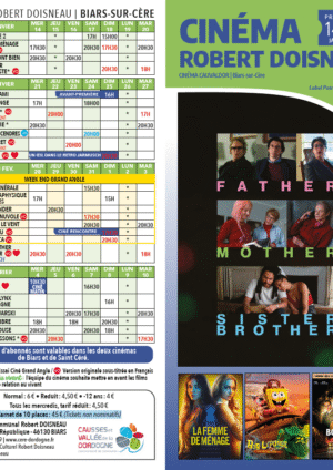 Programme cinéma – 14 janvier au 10 février