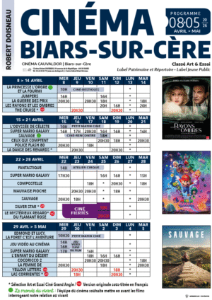 Programme cinéma – 08 avril au 05 mai 2026